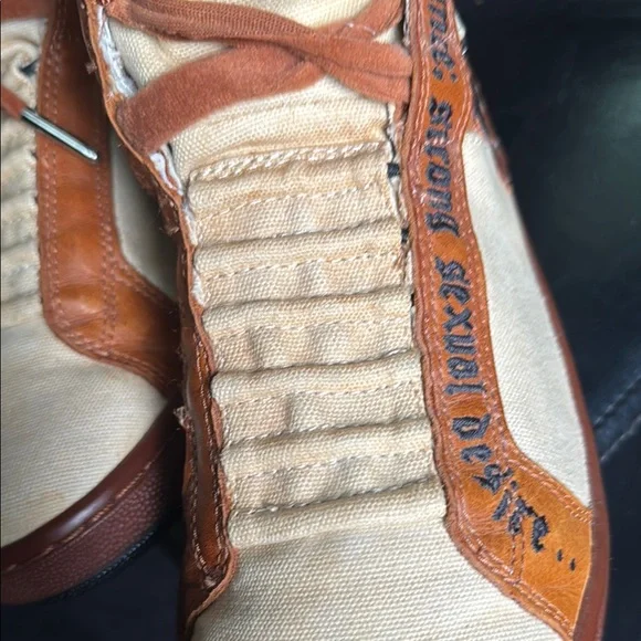 L.A.M.B. Tan and Brown Lace Up Boots - Picture 15 of 15